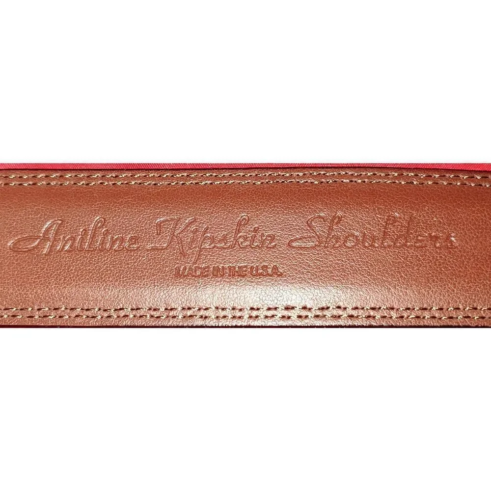 Aniline Kipskin Shoulders Men's Black Belt. Size 46. USA Made.
